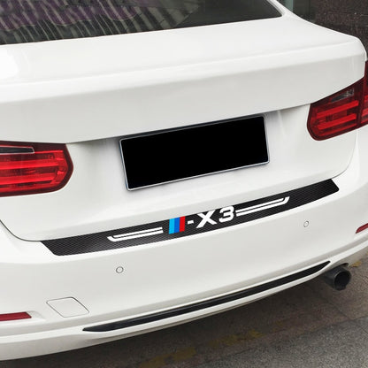 (⛱ PROTECTION) Autocollants de bord de coffre de pare-chocs arrière de voiture, protecteur en fibre de carbone anti-rayures automatique, accessoires de voiture, BMW bronchX2 Bery Tage X5 X6 X7,...