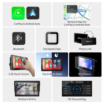 (📲 MULTIMEDIA) Autoradio universel 7 pouces, lecteur vidéo multimédia sans fil, écran tactile automatique Android